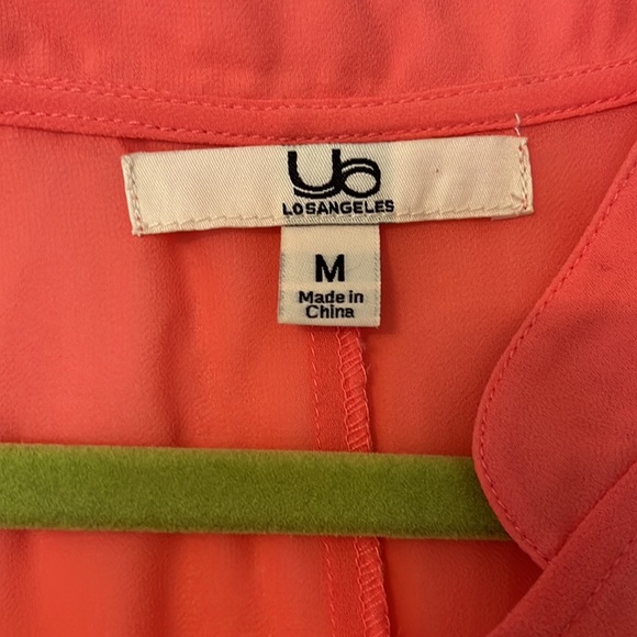 Salmon Pink Blouse with Slit Back - Picture 2 of 4